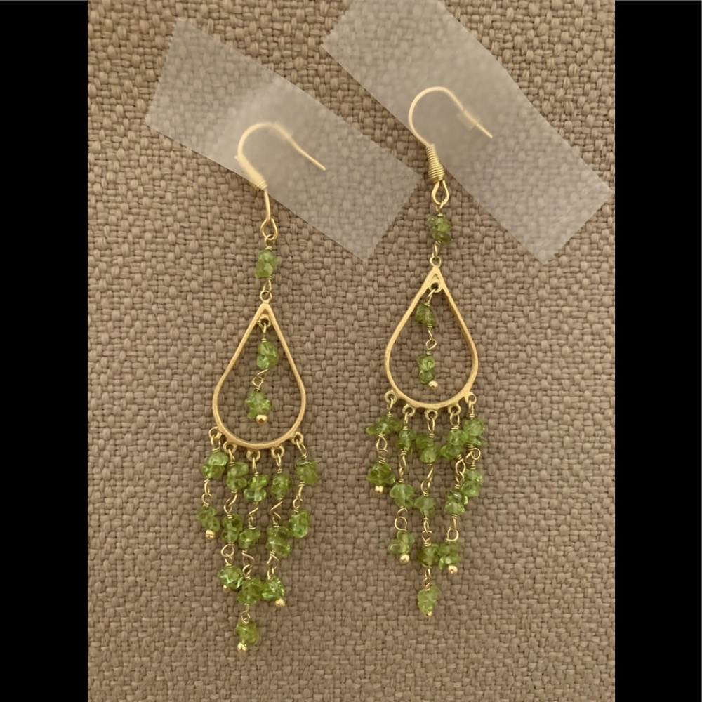 Rivka Friedman gold-clad Earrings w gemstones NWOT